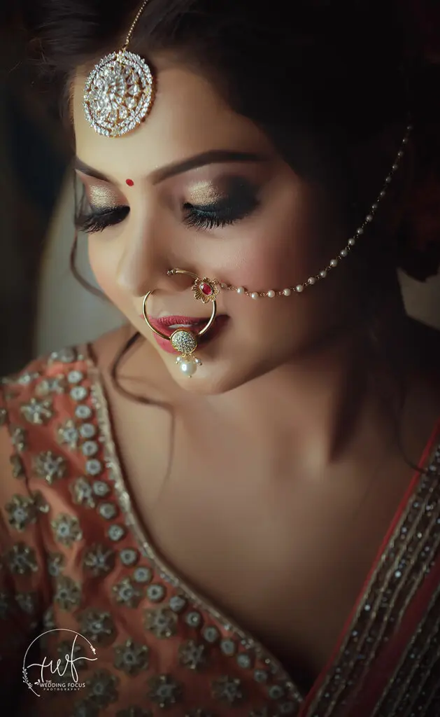 Indian Bride Portrait pose in Lehenga